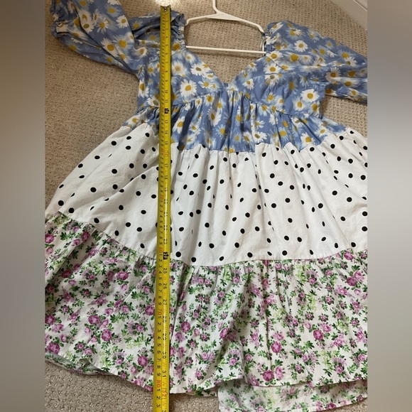 ASOS Mixed Print Tiered Mini Dress Size 6 - Picture 9 of 9